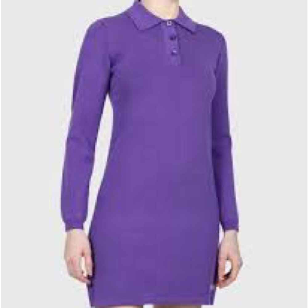 Chic Long Sleeve Purple Dress